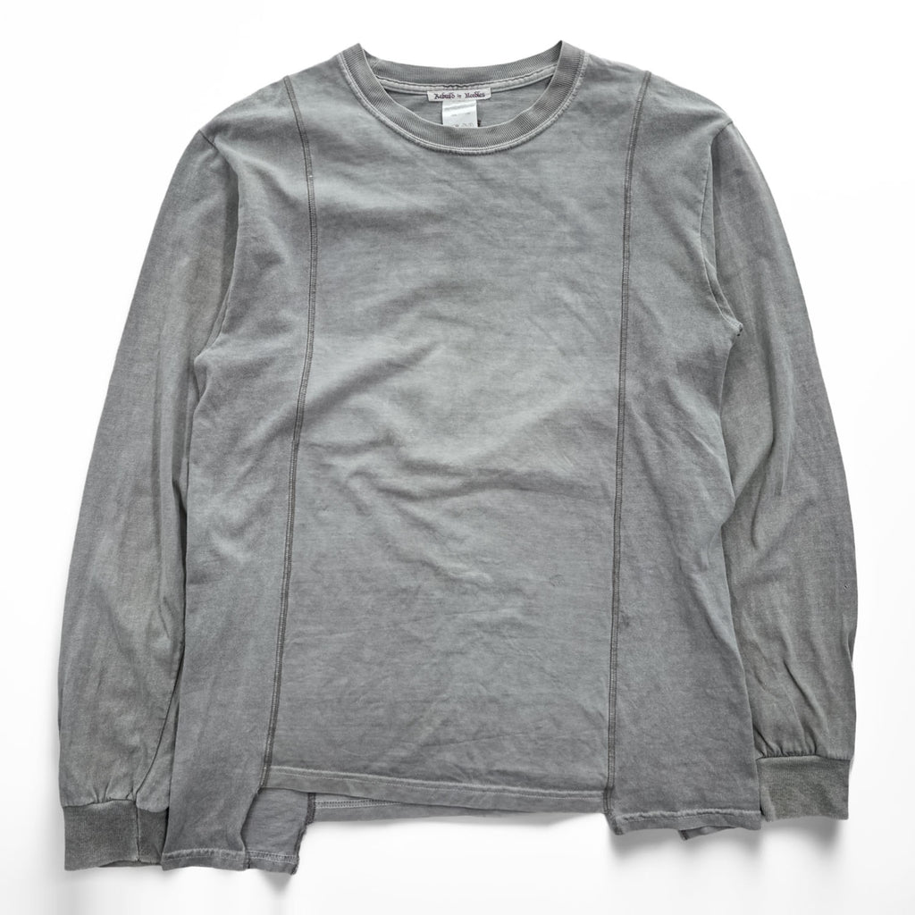 Rebuild by Needles 日本製 リメイク 長袖 ロングスリーブ Tシャツ ロンT M グレー Hanes 再構築