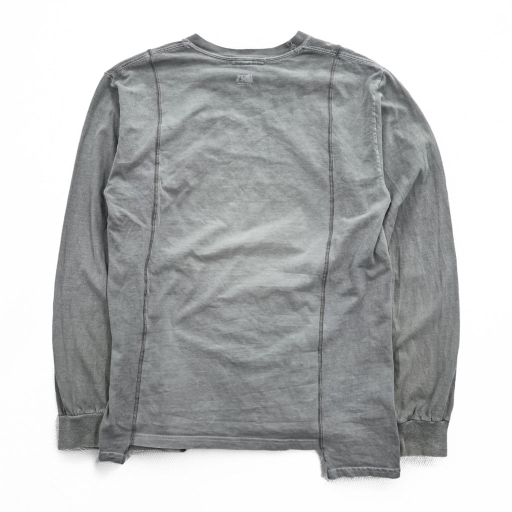 Rebuild by Needles 日本製 リメイク 長袖 ロングスリーブ Tシャツ ロンT M グレー Hanes 再構築