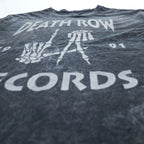 DEATH ROW RECORDS ヒップホップ レーベル Tシャツ L グレー フェード ヴィンテージ加工 ケミカルウォッシュ