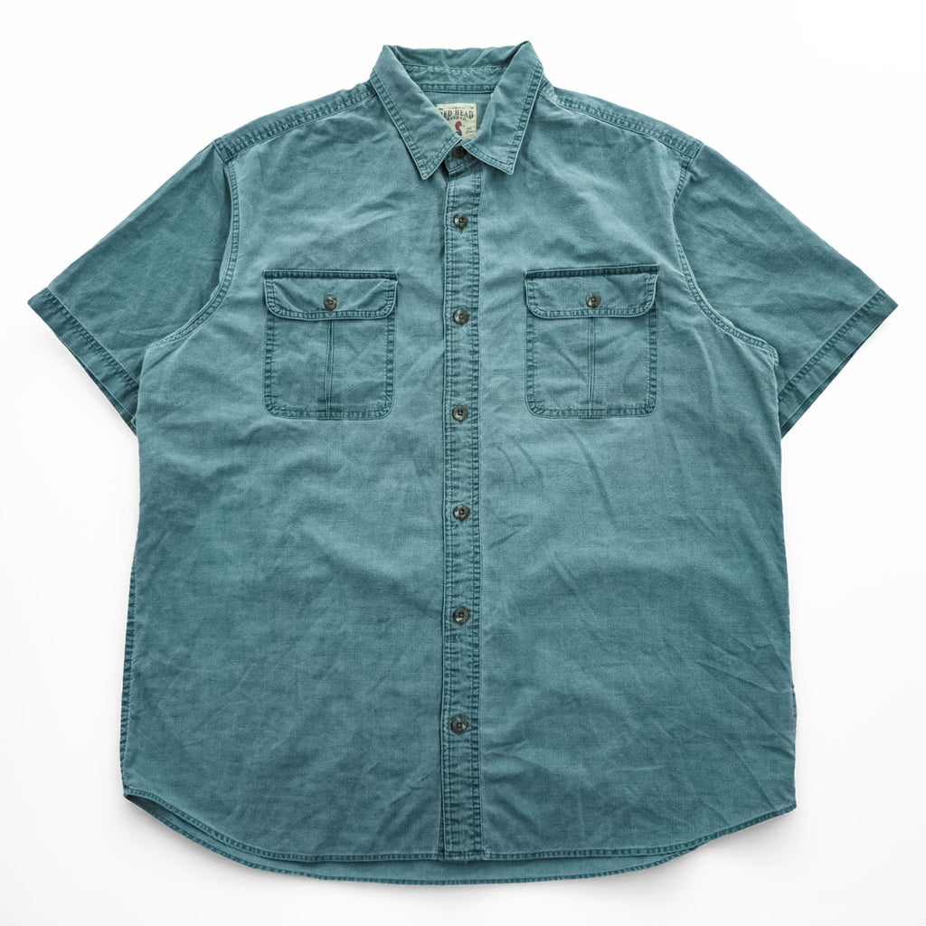 RedHead Brand Co XL Sage Green Short Sleeve Utility Work Shirt Bass Pro