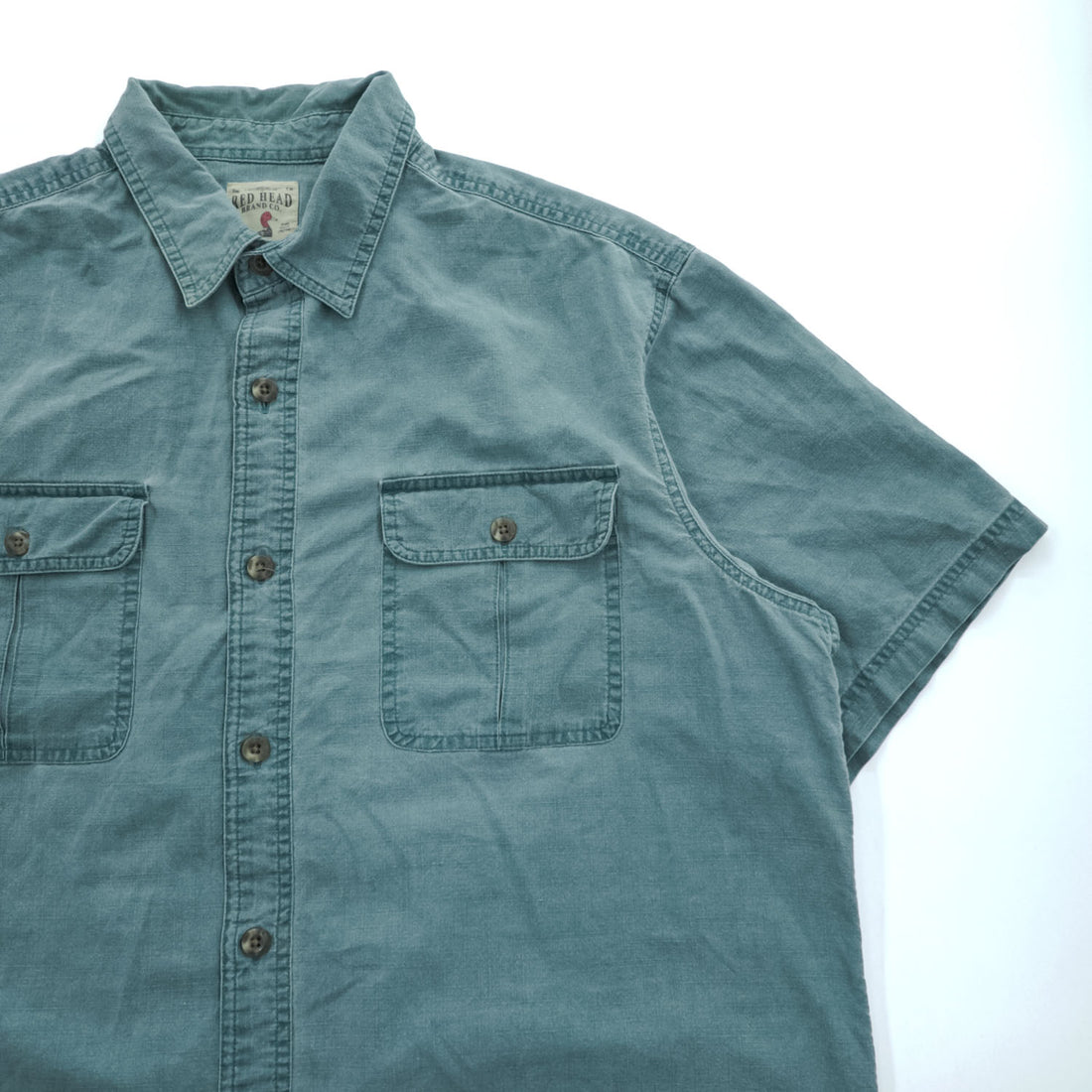 RedHead Brand Co XL Sage Green Short Sleeve Utility Work Shirt Bass Pro