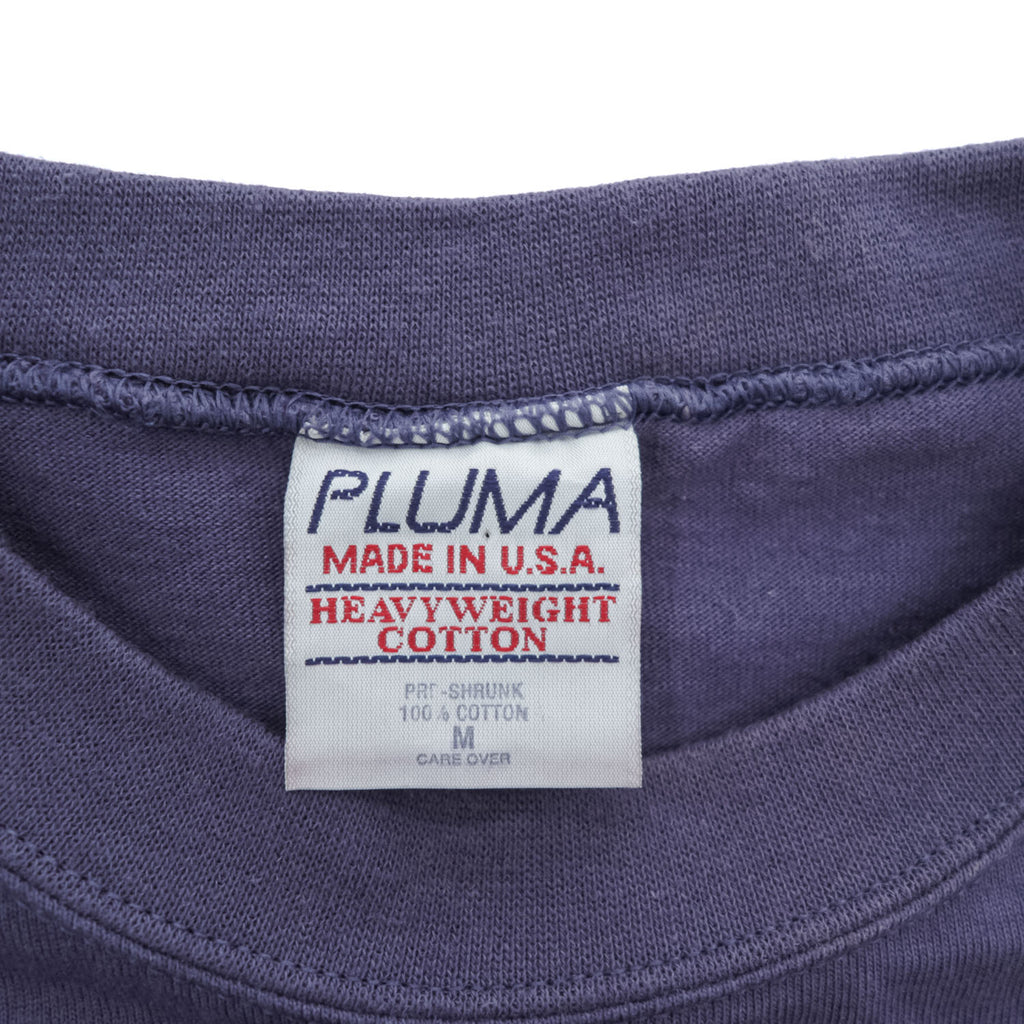 Vintage 90s PLUMA USA Made Heavyweight Cotton Blank T-Shirt Purple M