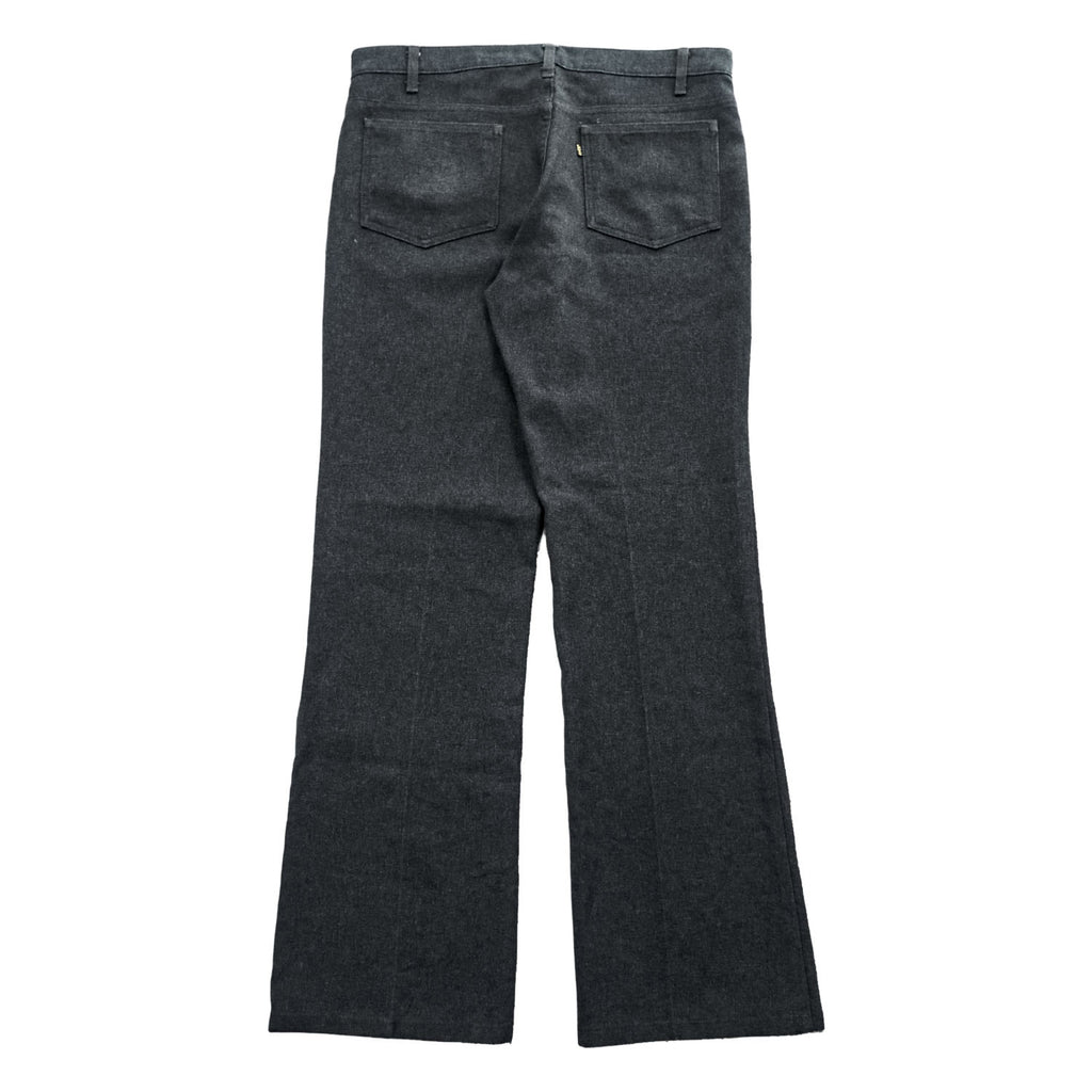 Vintage 80s Levi strauss Black Gold Tab Charcoal Gray Flare Slacks Pants