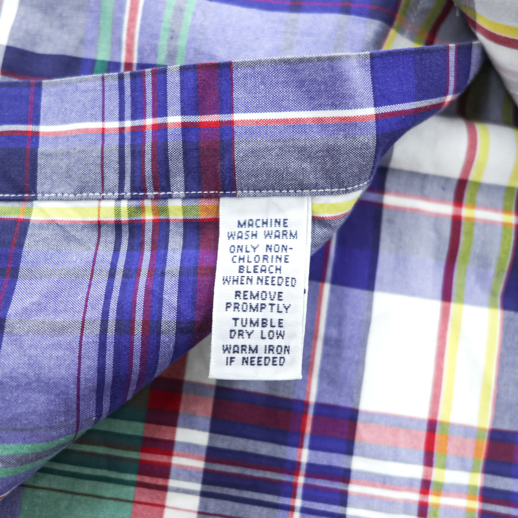 Ralph Lauren Custom Fit Madras Plaid Long Sleeve Button Down Shirt XL