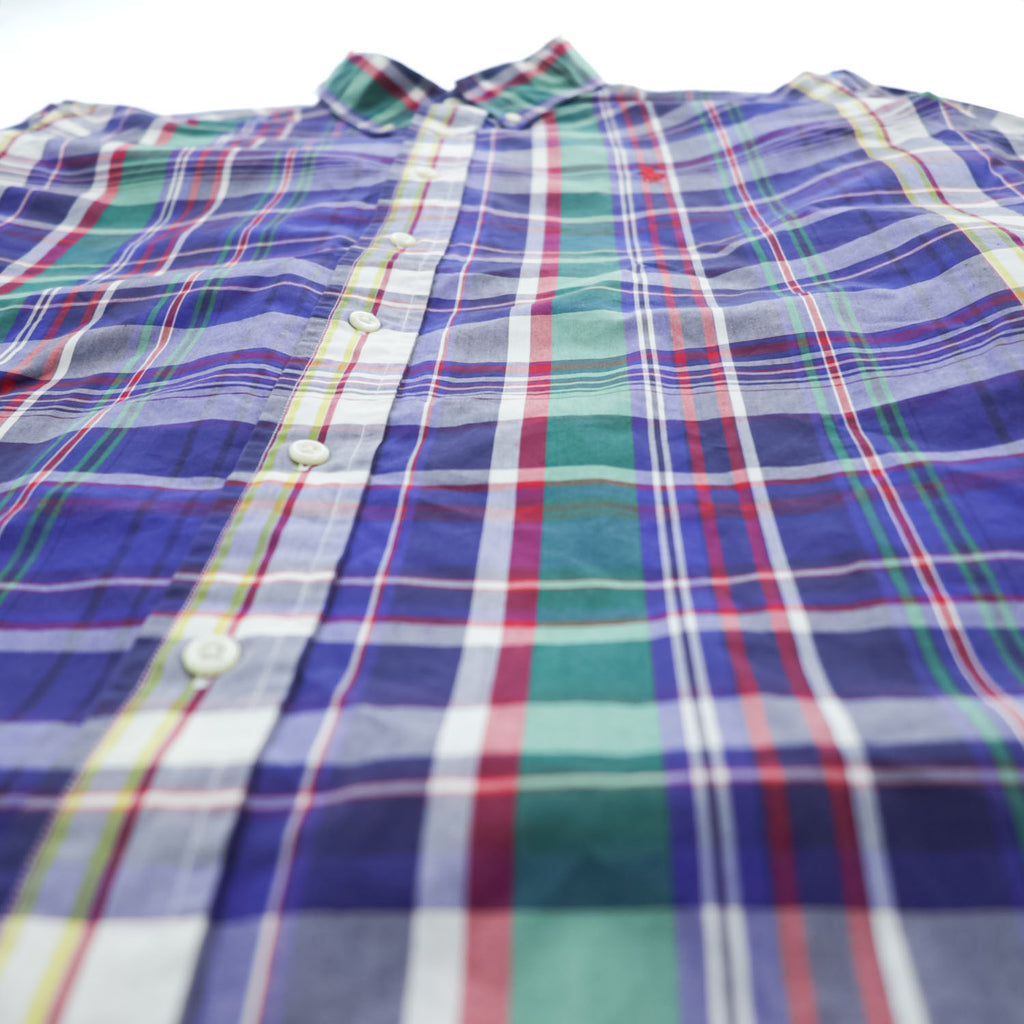 Ralph Lauren Custom Fit Madras Plaid Long Sleeve Button Down Shirt XL