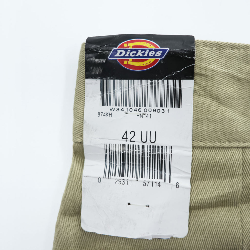 Dickies 874KH Deadstock Khaki Original Fit Work Pants W42 Unhemmed NWT