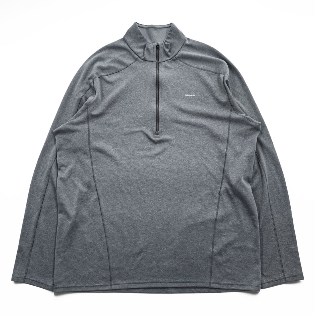Patagonia 長袖 ロングスリーブ Tシャツ ロンT XL グレー ストレッチ Capilene 3 Midweight Zip Neck Pullover 44441