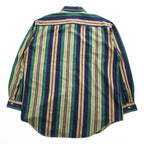Vintage 80s 90s L.L.Bean Men’s XL Tall Multicolor Vertical Stripe Cotton Shirt Hong Kong