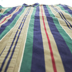 Vintage 80s 90s L.L.Bean Men’s XL Tall Multicolor Vertical Stripe Cotton Shirt Hong Kong