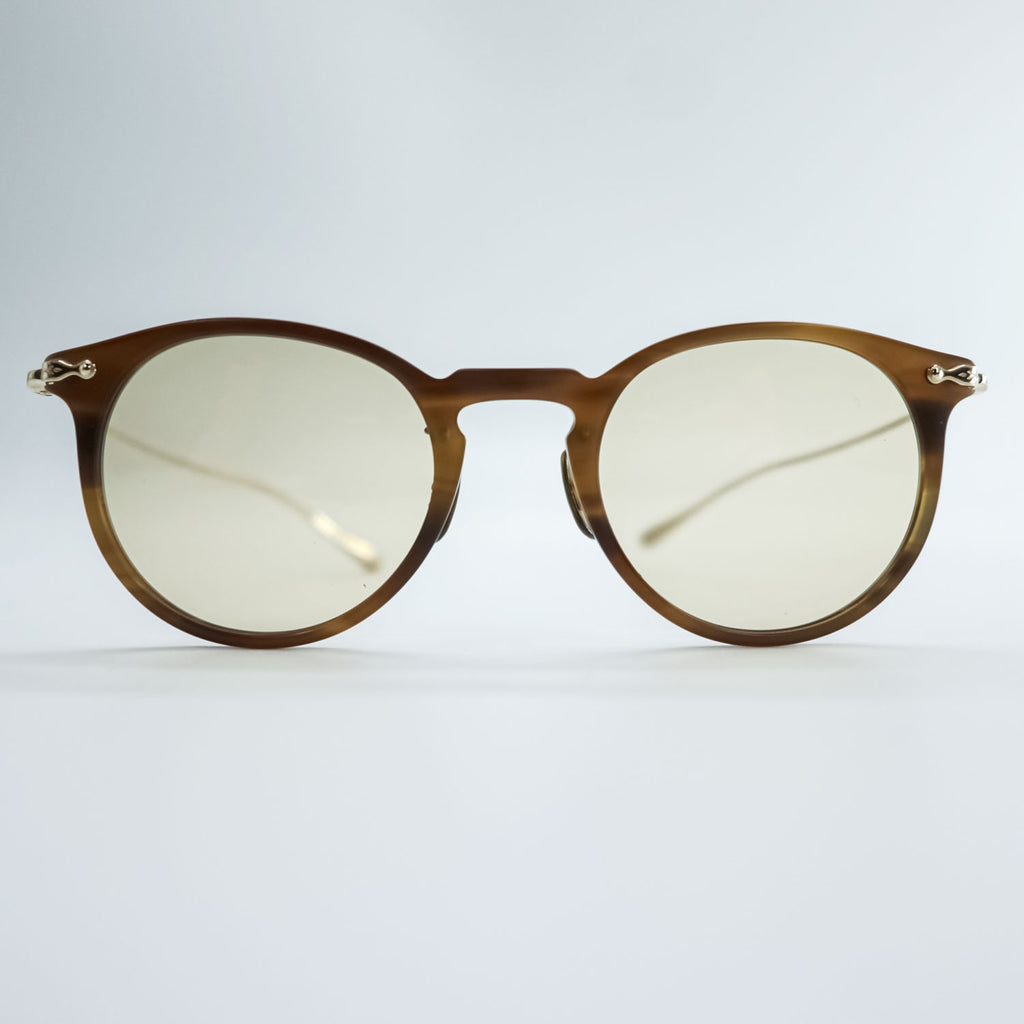 OLIVER PEOPLES サングラス ボストン ゴールド ブラウン 18G ベッコウ チタン