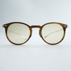 OLIVER PEOPLES サングラス ボストン ゴールド ブラウン 18G ベッコウ チタン