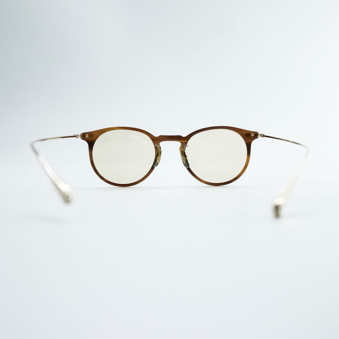 OLIVER PEOPLES サングラス ボストン ゴールド ブラウン 18G ベッコウ チタン