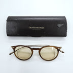 OLIVER PEOPLES サングラス ボストン ゴールド ブラウン 18G ベッコウ チタン