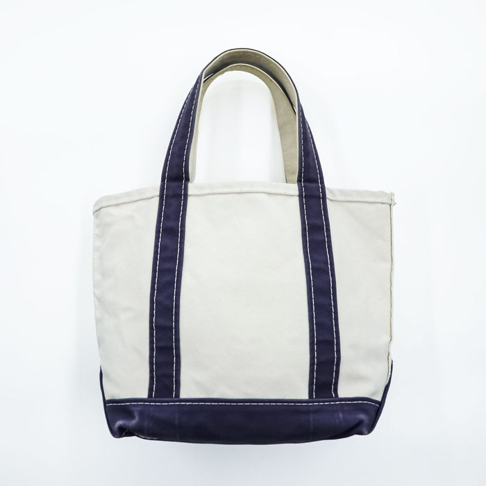 L.L.Bean 90年代 USA製 キャンバス トートバッグ BOAT AND TOTE ホワイト ネイビー 112635