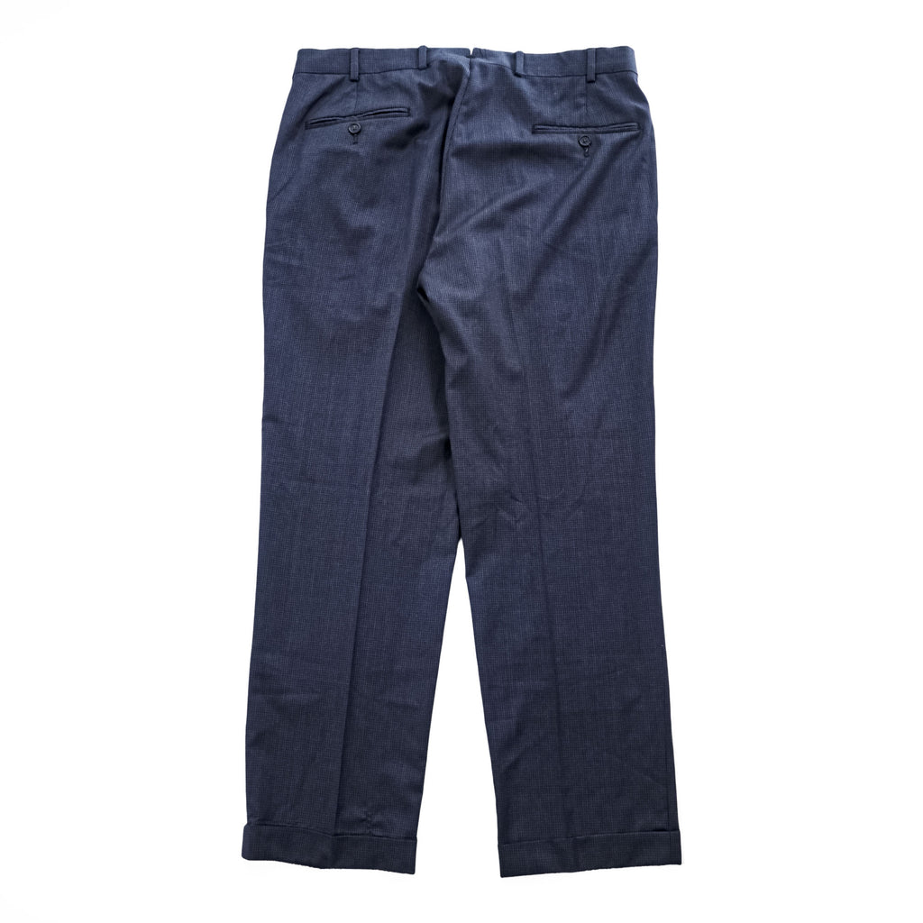 Brooks Brothers スラックス パンツ L ネイビー ダブルカフス REGENT REDA イタリア生地 ウール