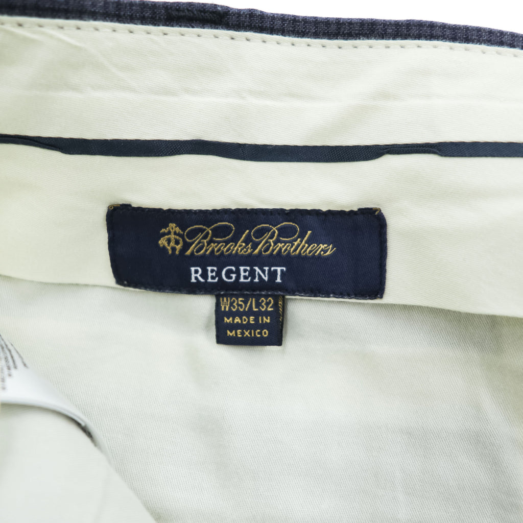 Brooks Brothers スラックス パンツ L ネイビー ダブルカフス REGENT REDA イタリア生地 ウール