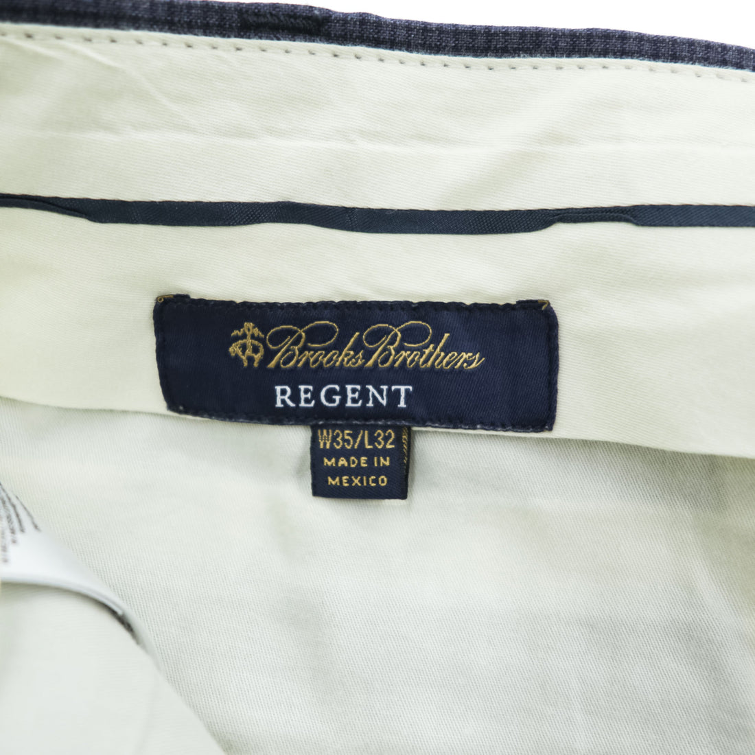 Brooks Brothers スラックス パンツ L ネイビー ダブルカフス REGENT REDA イタリア生地 ウール