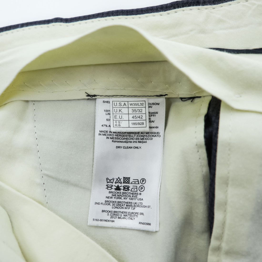 Brooks Brothers スラックス パンツ L ネイビー ダブルカフス REGENT REDA イタリア生地 ウール