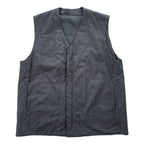N.HOOLYWOOD COMPILE PRIMALOFT Padded Zip Vest Charcoal Gray Wool Blend Size 36 Japan