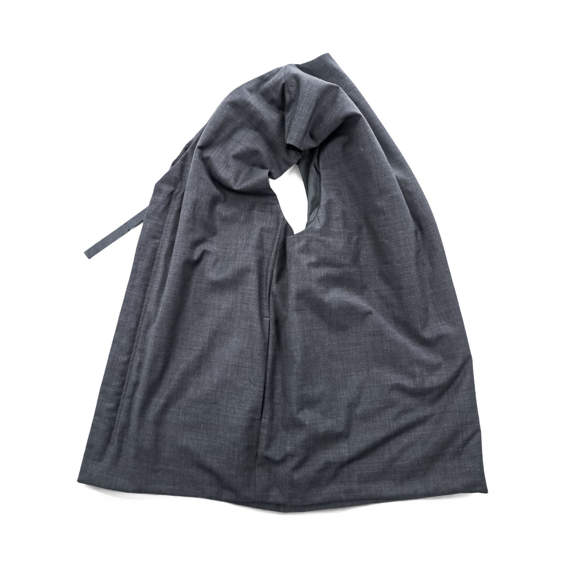 N.HOOLYWOOD COMPILE PRIMALOFT Padded Zip Vest Charcoal Gray Wool Blend Size 36 Japan