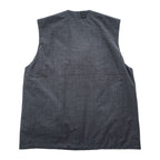 N.HOOLYWOOD COMPILE PRIMALOFT Padded Zip Vest Charcoal Gray Wool Blend Size 36 Japan