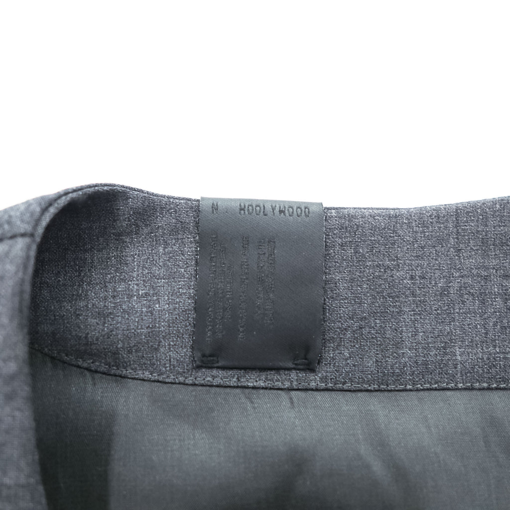 N.HOOLYWOOD COMPILE PRIMALOFT Padded Zip Vest Charcoal Gray Wool Blend Size 36 Japan