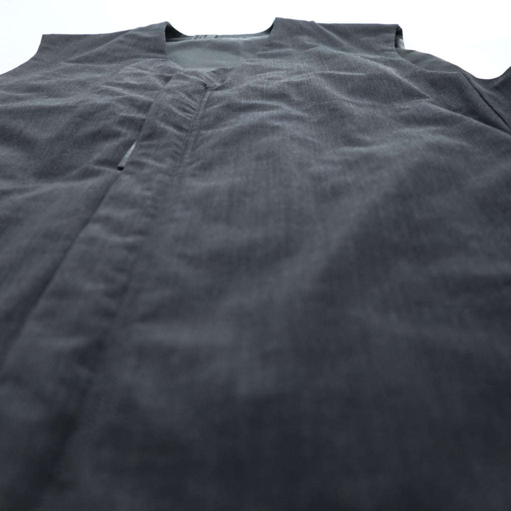 N.HOOLYWOOD COMPILE PRIMALOFT Padded Zip Vest Charcoal Gray Wool Blend Size 36 Japan