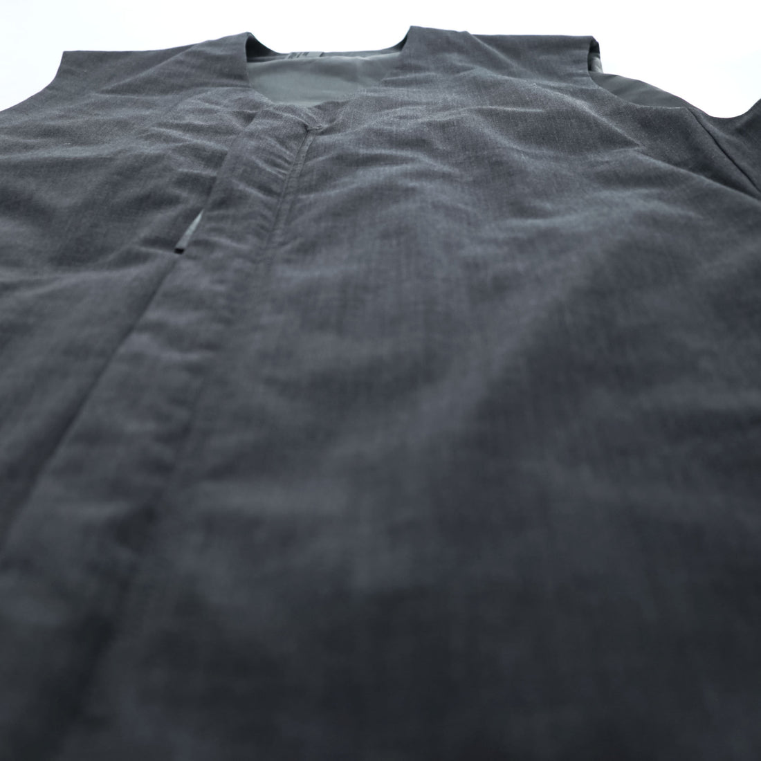 N.HOOLYWOOD COMPILE PRIMALOFT Padded Zip Vest Charcoal Gray Wool Blend Size 36 Japan