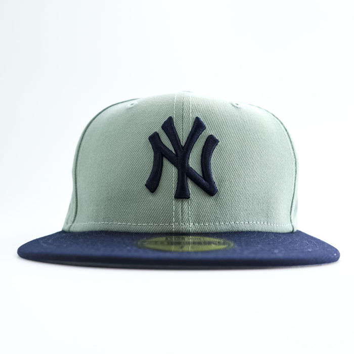 NEW ERA ニューヨークヤンキース 59FIFTY キャップ グレー ネイビー 7 1/2 59.6cm MLB フラットバイザー