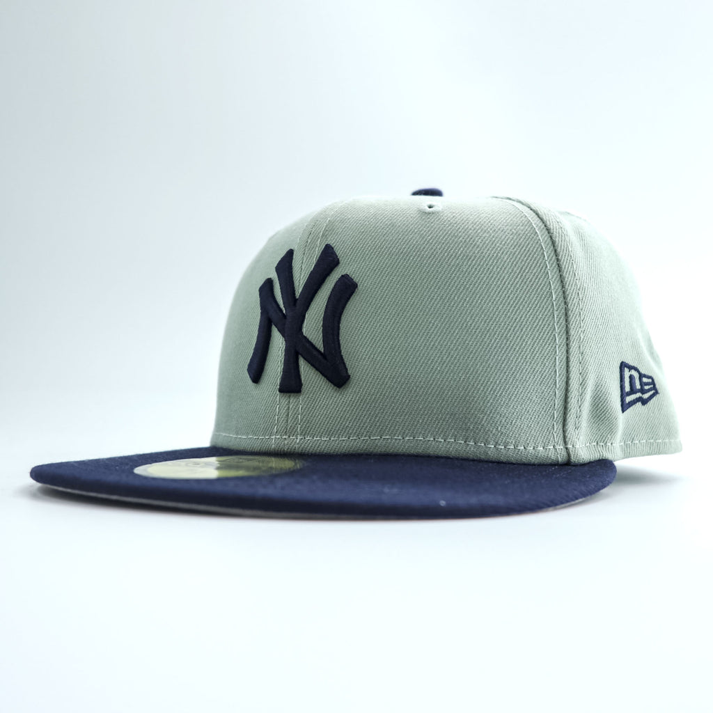 NEW ERA ニューヨークヤンキース 59FIFTY キャップ グレー ネイビー 7 1/2 59.6cm MLB フラットバイザー