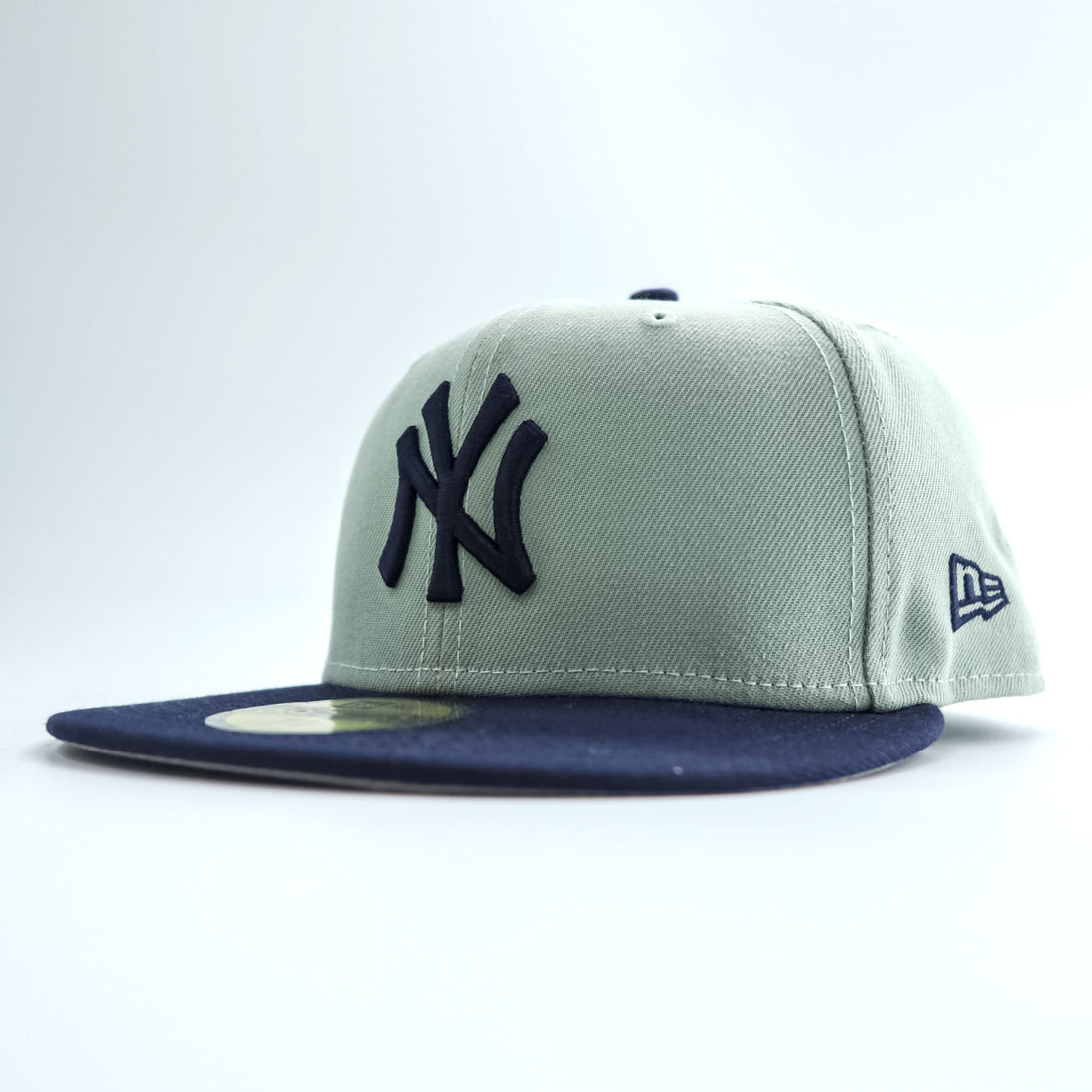 NEW ERA ニューヨークヤンキース 59FIFTY キャップ グレー ネイビー 7 1/2 59.6cm MLB フラットバイザー