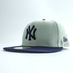 NEW ERA ニューヨークヤンキース 59FIFTY キャップ グレー ネイビー 7 1/2 59.6cm MLB フラットバイザー