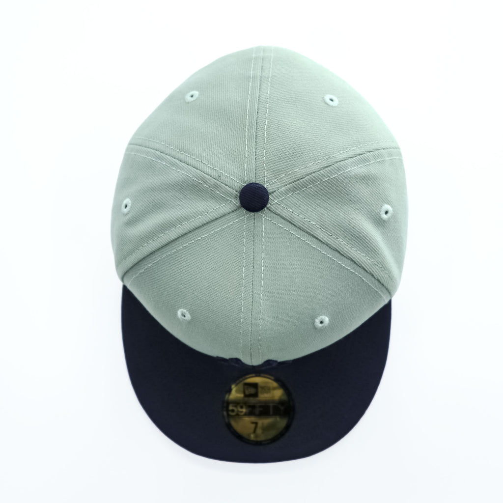 NEW ERA ニューヨークヤンキース 59FIFTY キャップ グレー ネイビー 7 1/2 59.6cm MLB フラットバイザー
