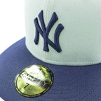 NEW ERA ニューヨークヤンキース 59FIFTY キャップ グレー ネイビー 7 1/2 59.6cm MLB フラットバイザー