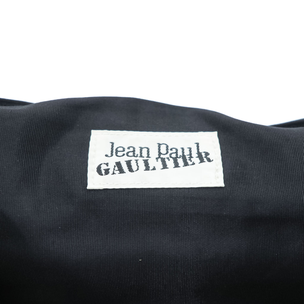 Jean Paul GAULTIER 90年代 ヴィンテージ フラップメッセンジャーバッグ コーティングナイロン ショルダーバッグ チェーンキー ブラック