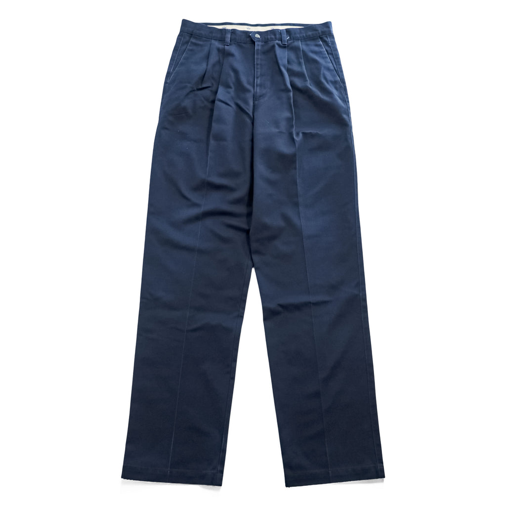 DOCKERS ( Levi's ) 00年代 ヴィンテージ チノパンツ 36 x 36 ネイビー No Wrinkle Twill Classic Fit プリーツ