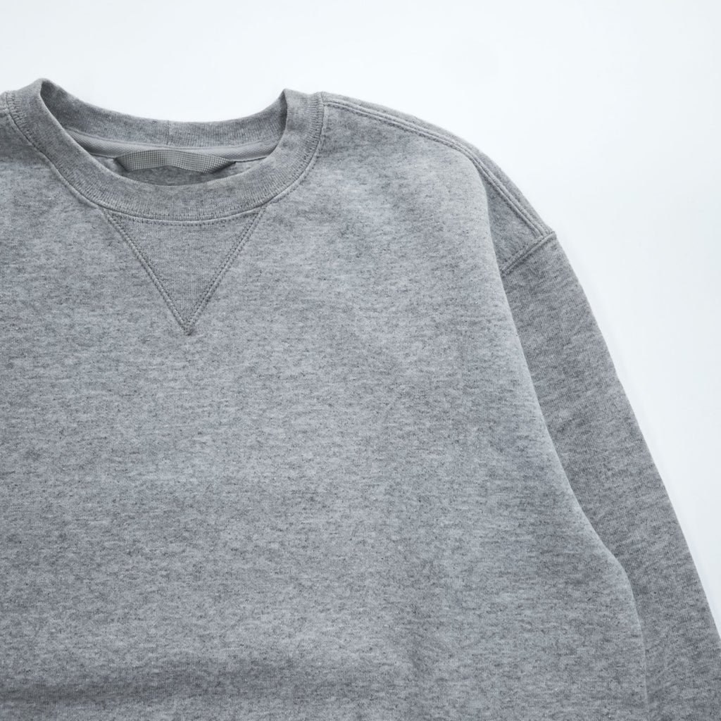 Carhartt TS0124-M K124 Crewneck Sweatshirt Grey Heather Brushed Fleece 70%Cotton 30%Poly V-stitch Logo Patch Loose Fit S