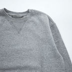 Carhartt TS0124-M K124 Crewneck Sweatshirt Grey Heather Brushed Fleece 70%Cotton 30%Poly V-stitch Logo Patch Loose Fit S