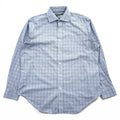 Lauren Ralph Lauren Classic Fit Light Blue Check Dress Shirt with Purple Grid 16½ 34/35 Cotton Blend Stretch Non-Iron