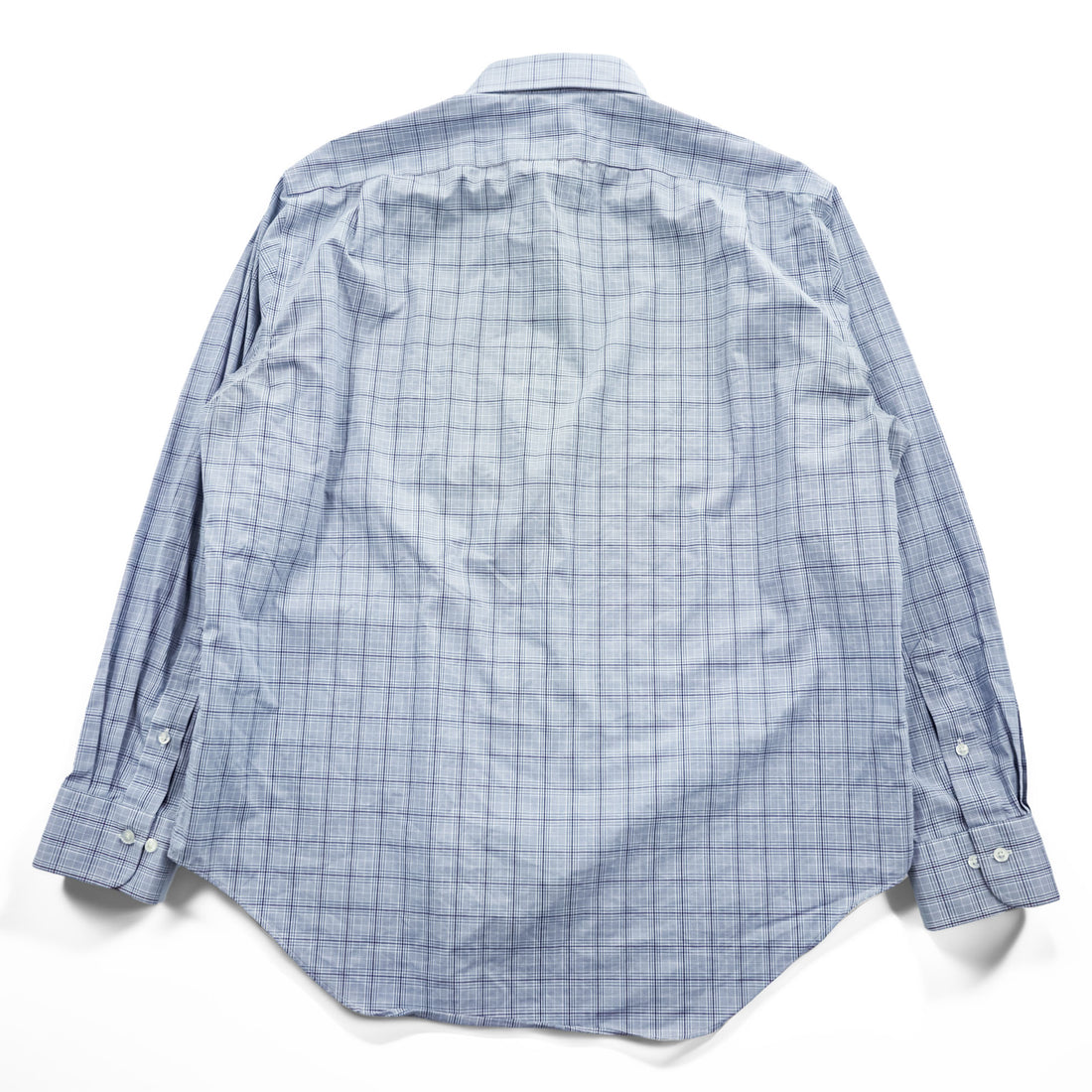 Lauren Ralph Lauren Classic Fit Light Blue Check Dress Shirt with Purple Grid 16½ 34/35 Cotton Blend Stretch Non-Iron