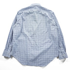 Lauren Ralph Lauren Classic Fit Light Blue Check Dress Shirt with Purple Grid 16½ 34/35 Cotton Blend Stretch Non-Iron