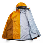 mont-bell ゴアテックス GORE-TEX 防水 マウンテンパーカー シェル レインジャケット L オレンジ ストームクルーザー ドローコード フード収納 1128256