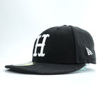 HUF × New Era 59FIFTY ベースボール キャップ 7 3/8 ブラック H刺繍