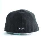 HUF × New Era 59FIFTY ベースボール キャップ 7 3/8 ブラック H刺繍