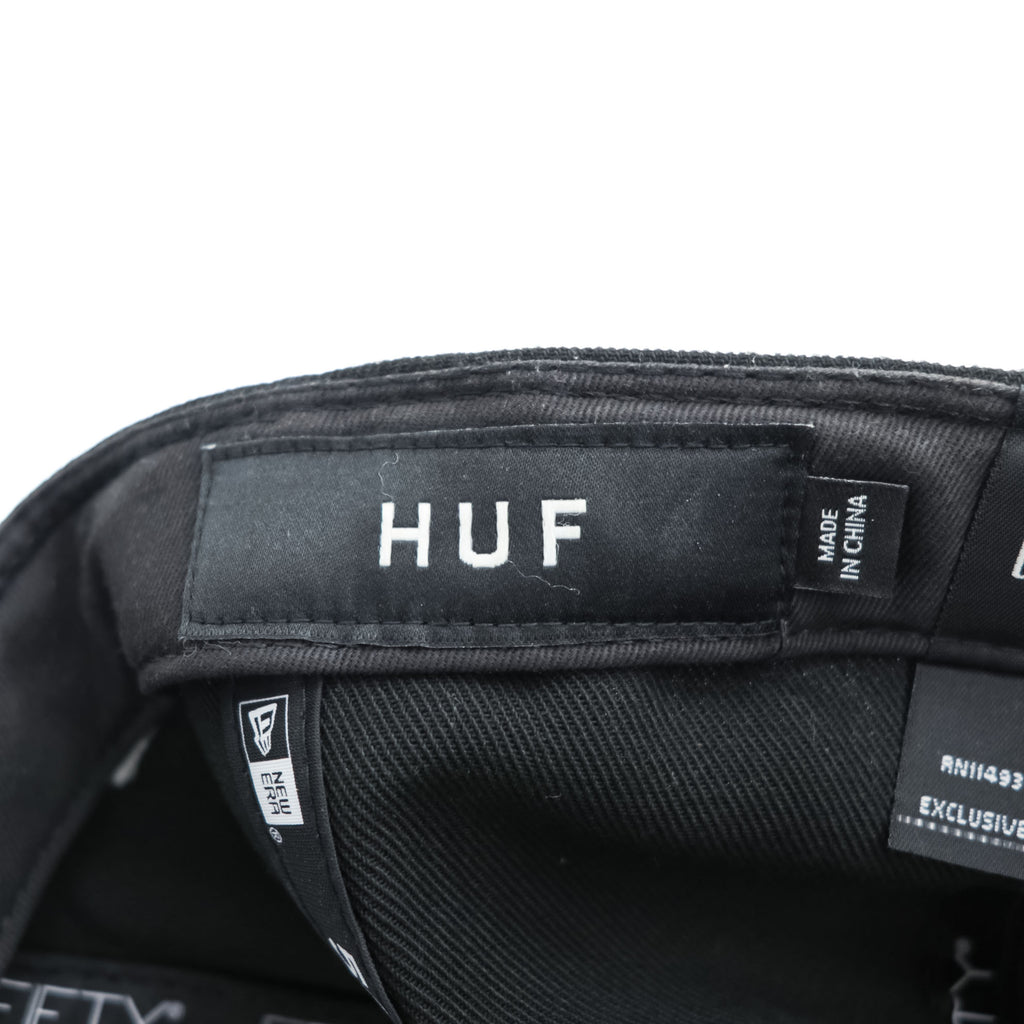 HUF × New Era 59FIFTY ベースボール キャップ 7 3/8 ブラック H刺繍