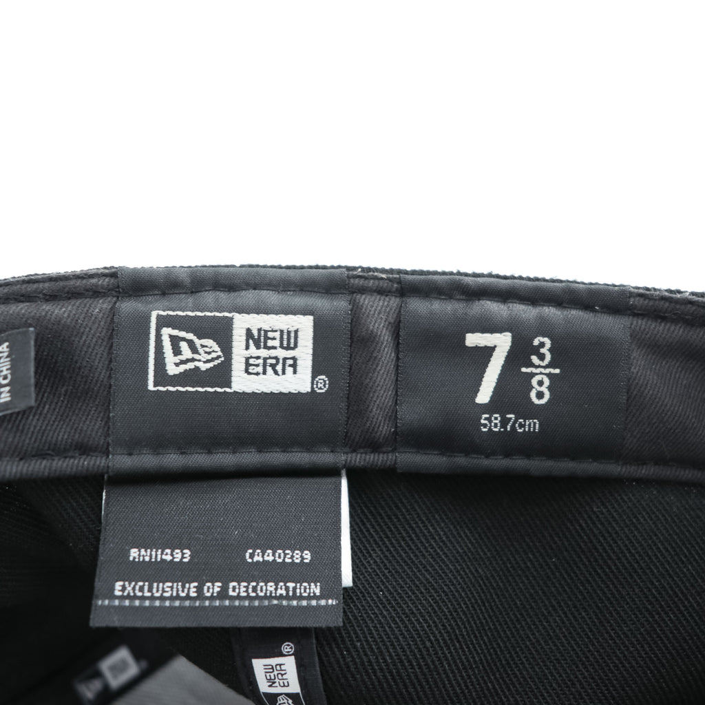 HUF × New Era 59FIFTY ベースボール キャップ 7 3/8 ブラック H刺繍