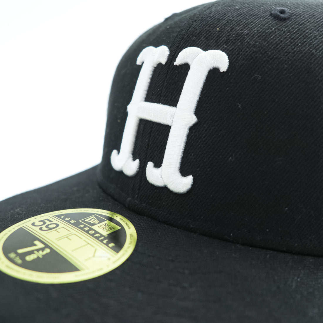 HUF × New Era 59FIFTY ベースボール キャップ 7 3/8 ブラック H刺繍