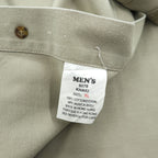 Woolrich Hunting Long Sleeve Shirt, Button Puffer, Elbow Patch, XL, Beige Khaki, 6078