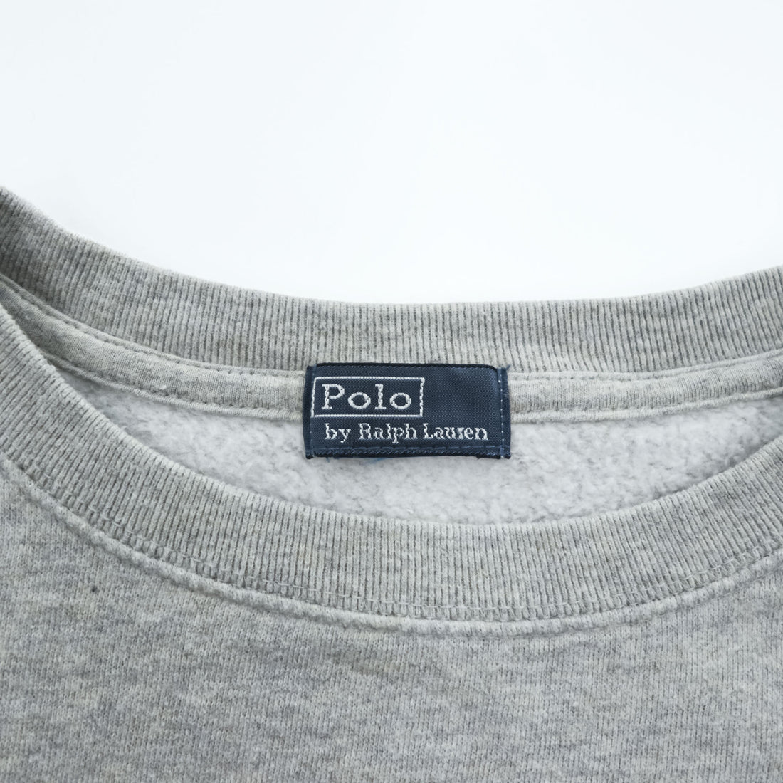 Polo Ralph Lauren 90s Vintage Sweatshirt Small Pony Embroidered Logo Brushed Lining Gray M