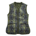 Barbour  キルティング ライナー ベスト M カーキ タータンチェック Barbour Tartan Betty LQU0327 TN11
